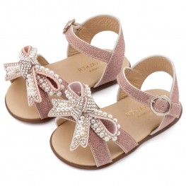 BabyWalker Bαπτιστικά παπούτσια κορίτσι PRI2655 Ροζ αντικέ